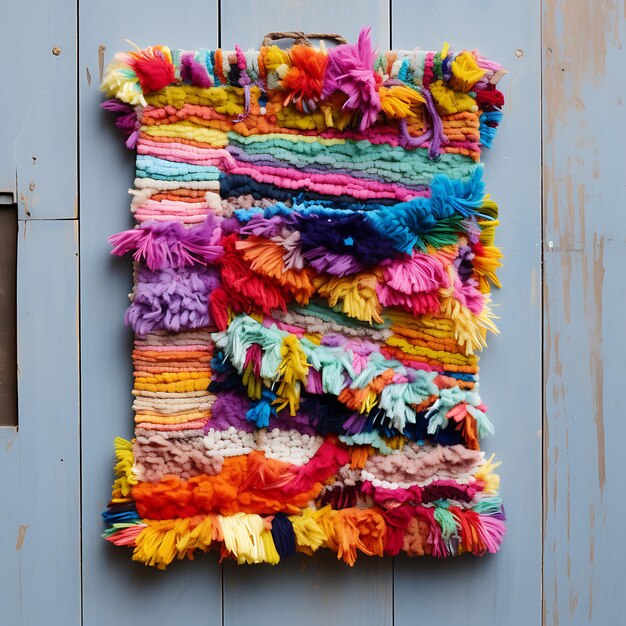 Kolorowy haft na płótnie